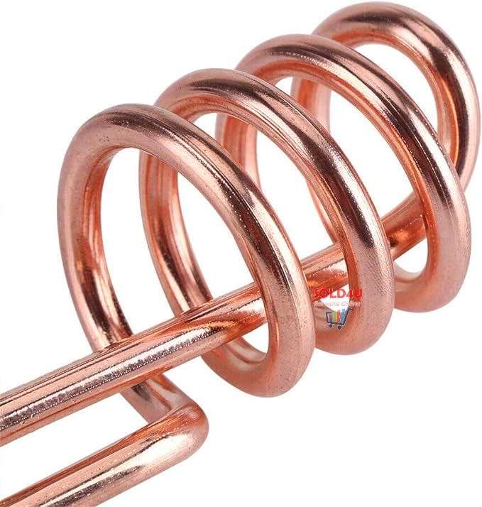 1500 Watts Copper Immersion Bucket Water Heater Electric Heating Element Portable 220V 1500W