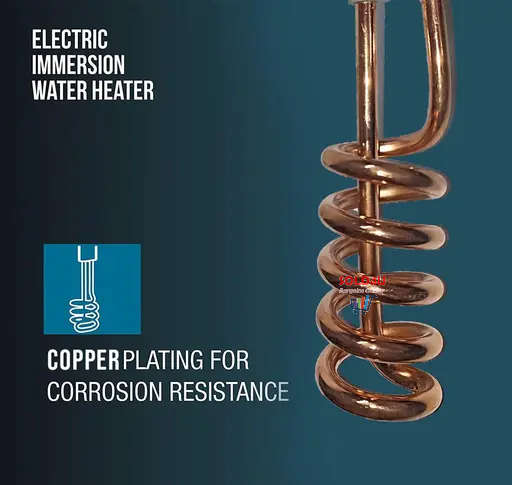 1500 Watts Copper Immersion Bucket Water Heater Electric Heating Element Portable 220V 1500W