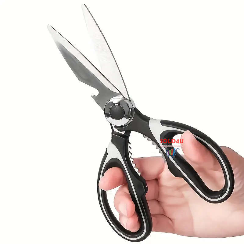 Set of 2 -Kitchen Scissors Heavy Duty Stainless Steel Tool + Protective Cover 4 IN 1 Multifunctional