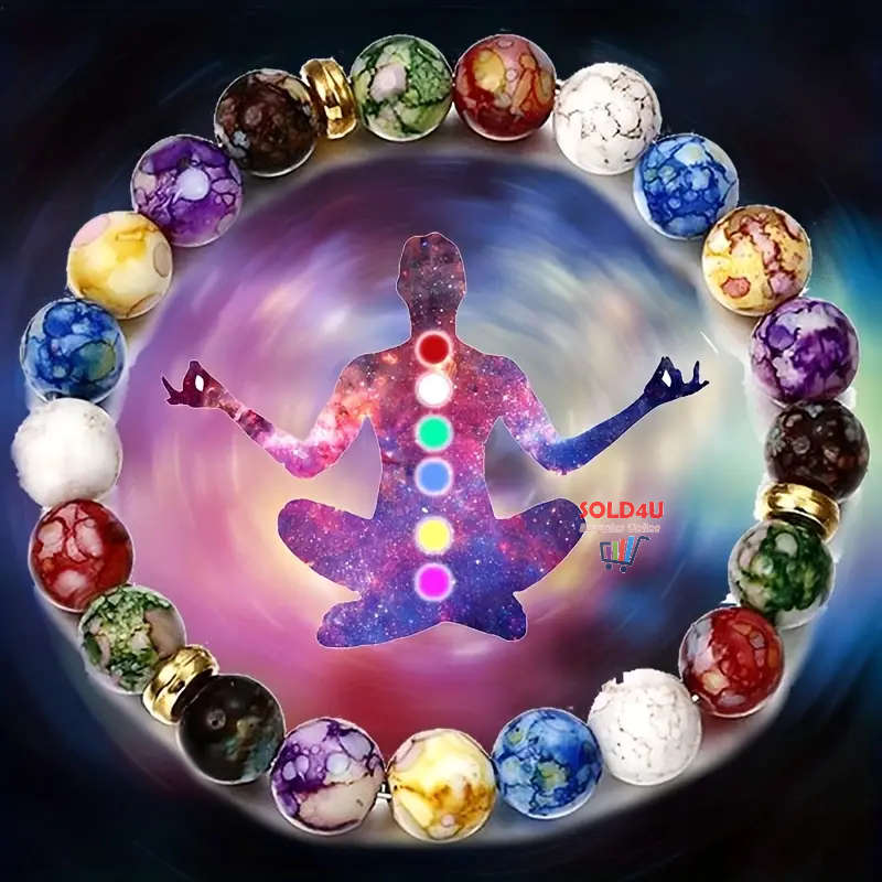 7 Chakra Reiki Healing Stone Bracelet Yoga Balance Energy Jewelry Handmade DIY Beaded Bracelets