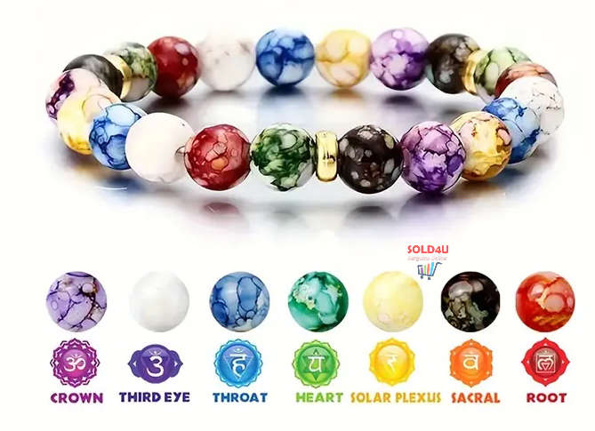 7 Chakra Reiki Healing Stone Bracelet Yoga Balance Energy Jewelry Handmade DIY Beaded Bracelets