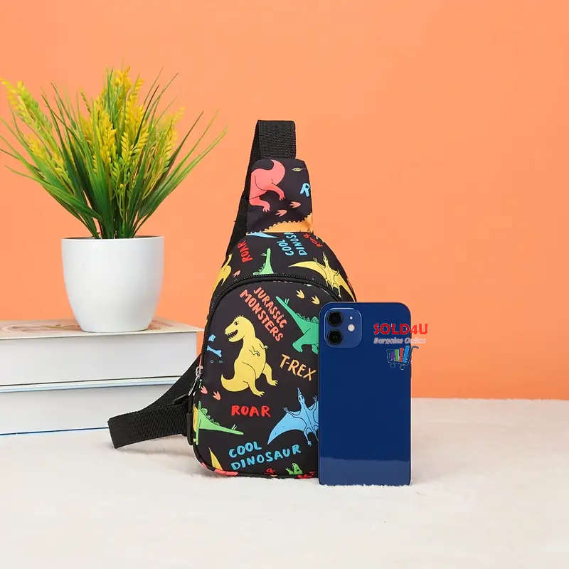Dinosaur Fashion Crossbody Bag for Kids/Children Single Shoulder Nylon Lightweight Sling Bag