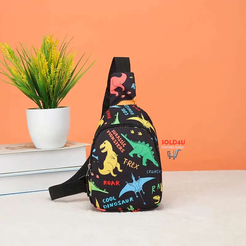 Dinosaur Fashion Crossbody Bag for Kids/Children Single Shoulder Nylon Lightweight Sling Bag