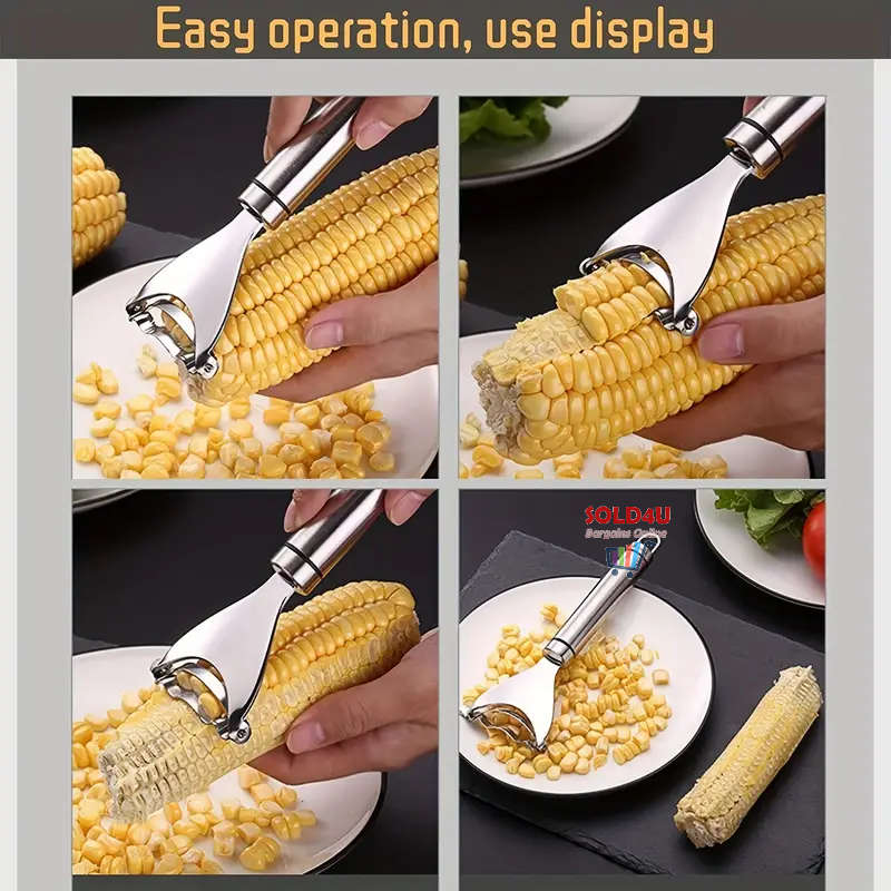 Corn Peeler S/Steel Corn Stripper Easy To Use Corn Kernel Remover Corn Stripper