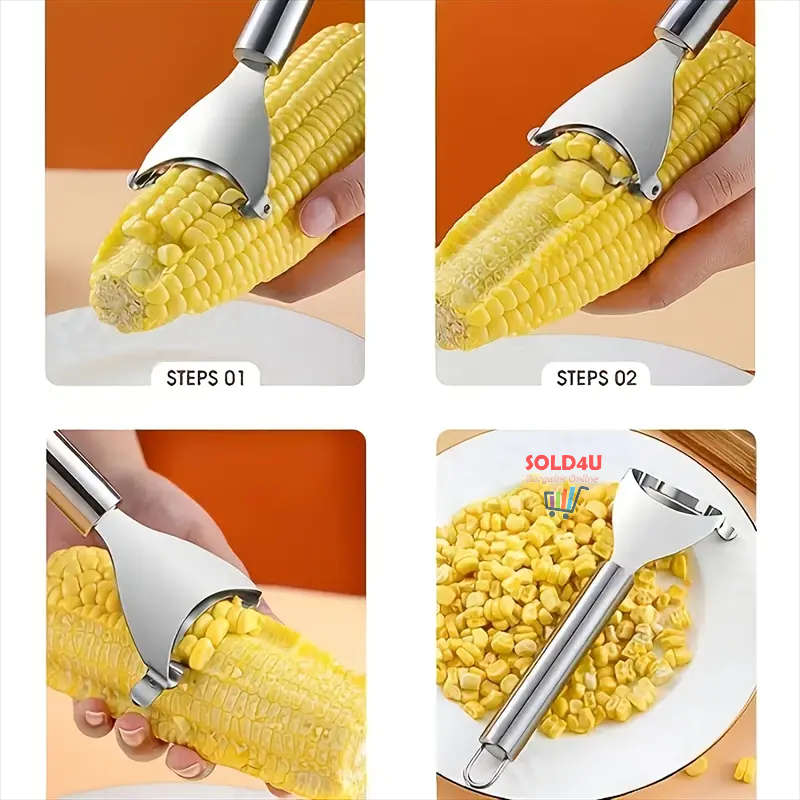 Corn Peeler S/Steel Corn Stripper Easy To Use Corn Kernel Remover Corn Stripper