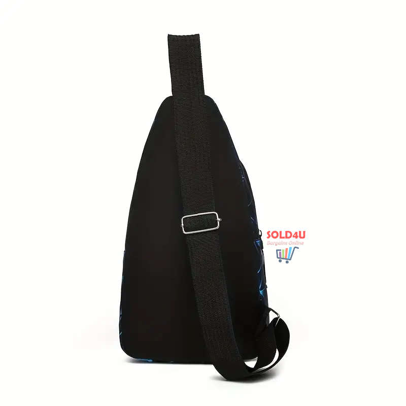 Single Shoulder Crossbody Nylon Sling Bag (Blue Electric)