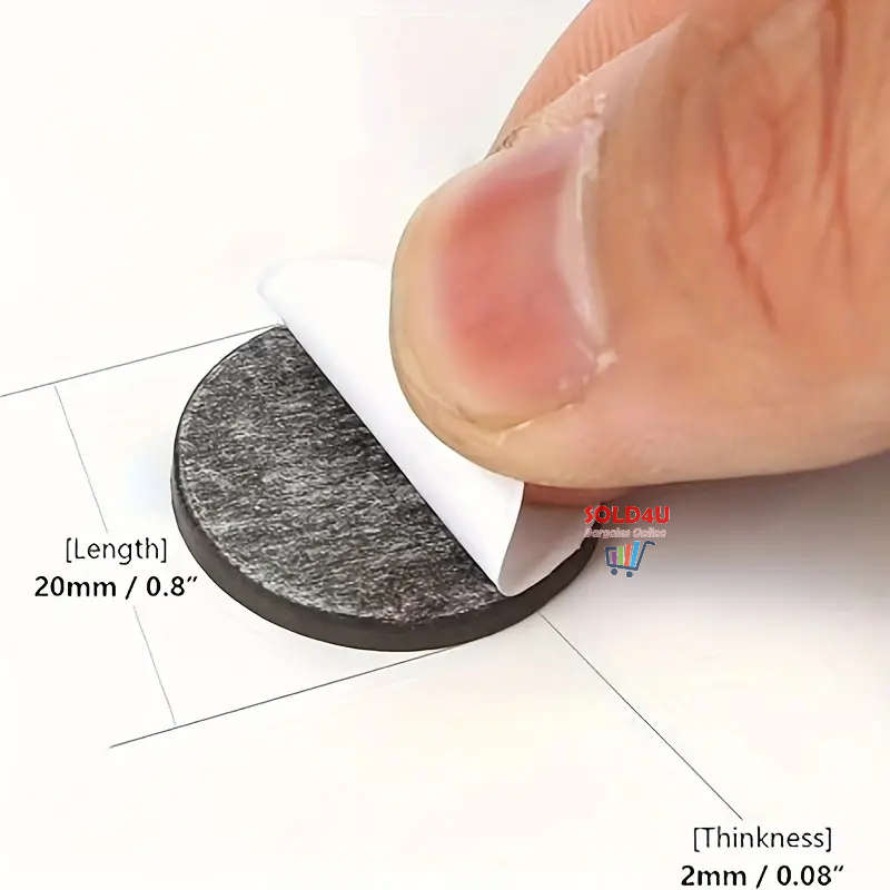 50pcs Self-adhesive Flexible Magnetic Dots, Round Magnetic Stickers