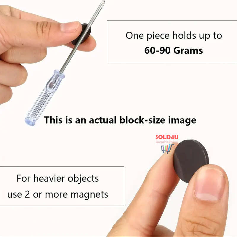 50pcs Self-adhesive Flexible Magnetic Dots, Round Magnetic Stickers