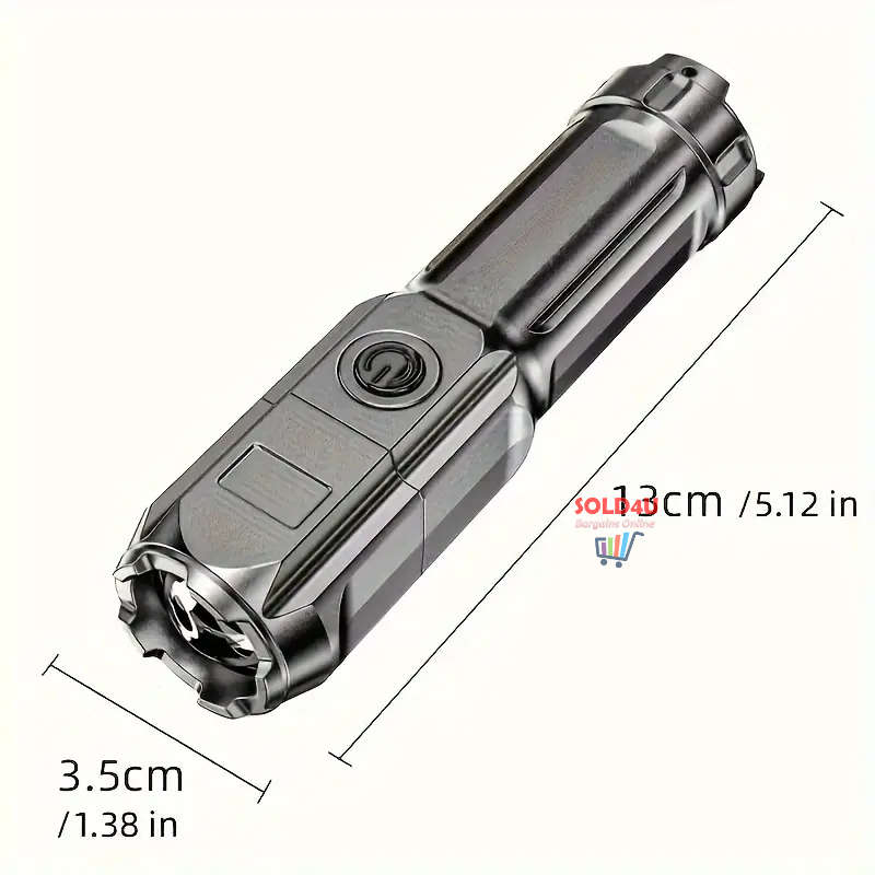 UV Flashlight UV395NM Rechargeable Portable Ultraviolet Torch 3 Modes Zoomable