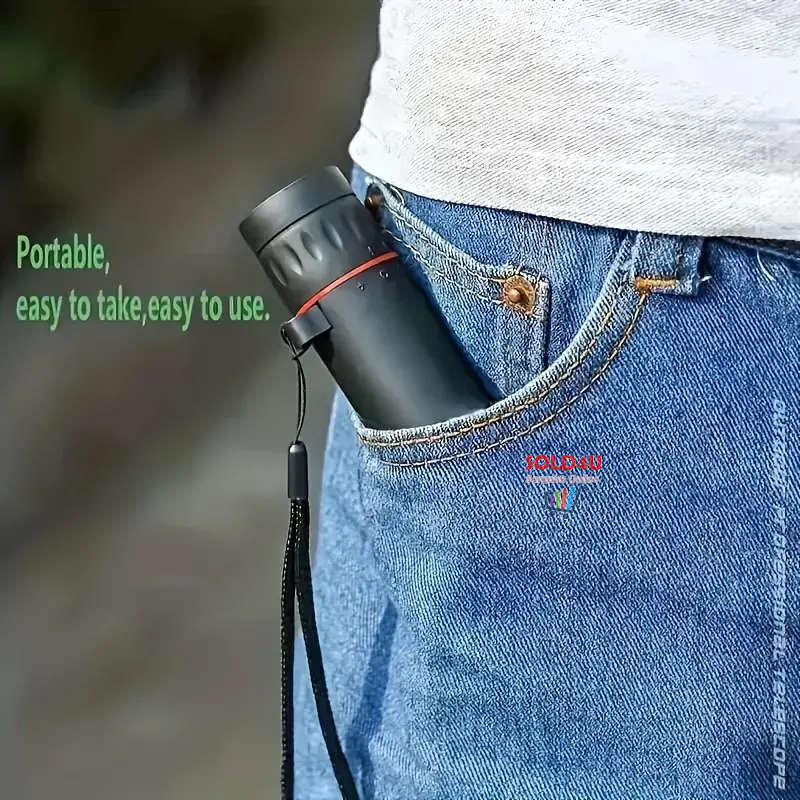 HD Monocular Telescope Hunting Handheld with Pouch - High Power Telescope only 9cm Long