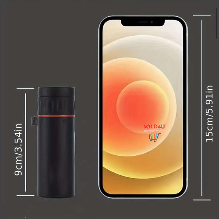 HD Monocular Telescope Hunting Handheld with Pouch - High Power Telescope only 9cm Long