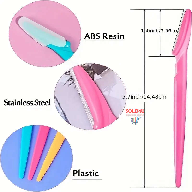 3pcs Eyebrow Trimmer Eyebrow Razor Professional Eyebrow & Facial Hair Trimmer Dermaplaning Tool