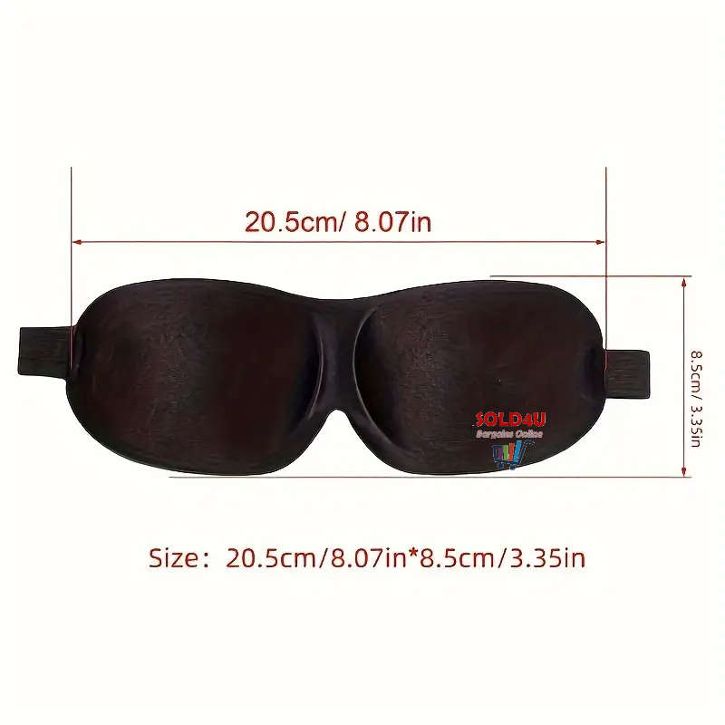 Buy 1 Get 1 Free - 3D Stereoscopic Sleep Eye Mask, Sleep Magic Memory Sponge [BLACK]