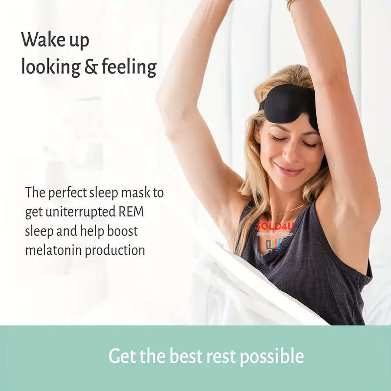 Buy 1 Get 1 Free - 3D Stereoscopic Sleep Eye Mask, Sleep Magic Memory Sponge [BLACK]