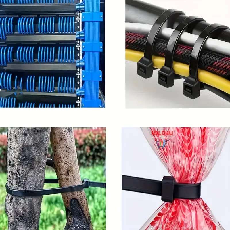 [100 Pack] Multi-Colour Cable Ties Reusable 150mm x 3.5mm Self-Locking Cable Zip Ties