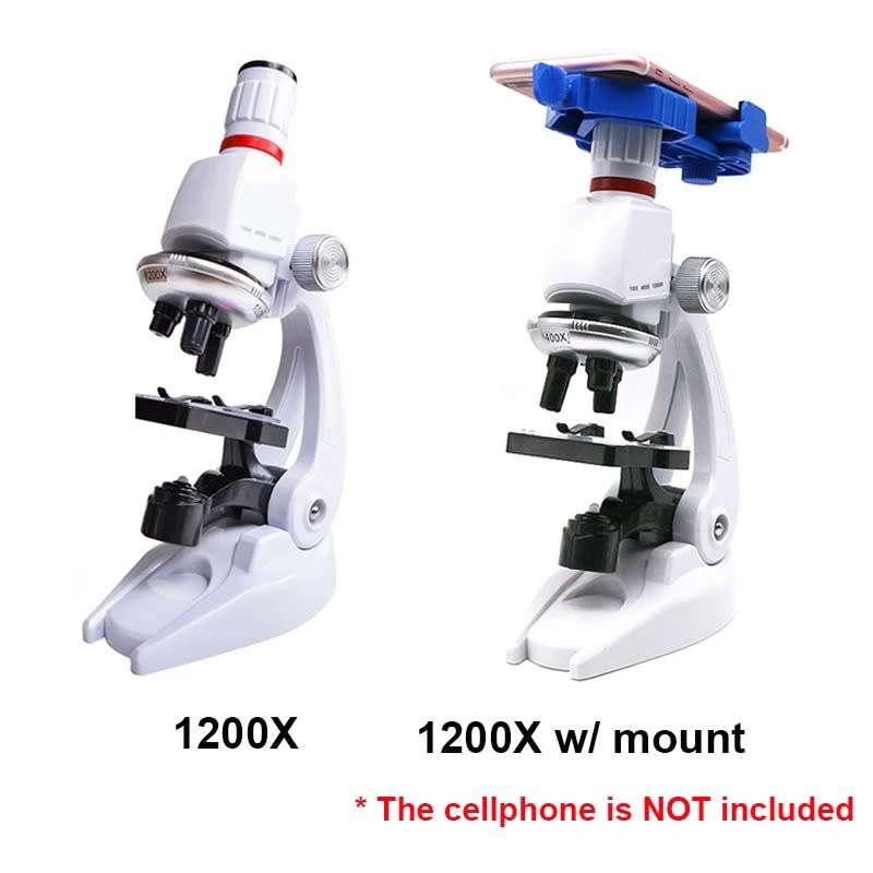 1200X Toy Biological Microscope with Cellphone Mount