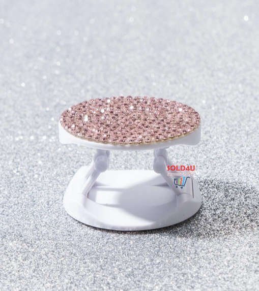 Glitter Push-Pull Mobile Phone Holder Bracket - Push And Pull Plastic Bracket for Mobile (PINK)