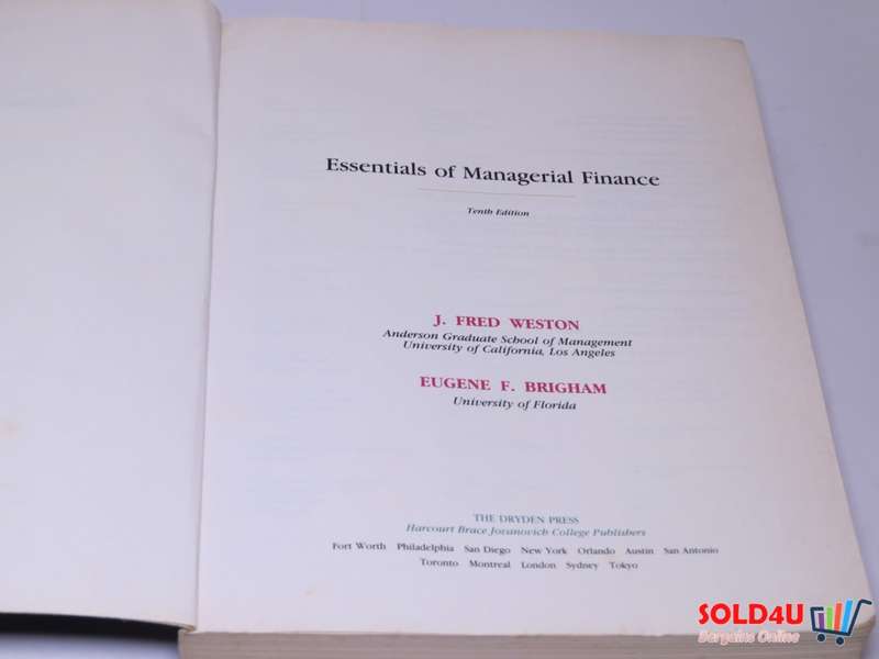 Essentials of managerial finance - J.Fred Weston , Eugene F.Brigham