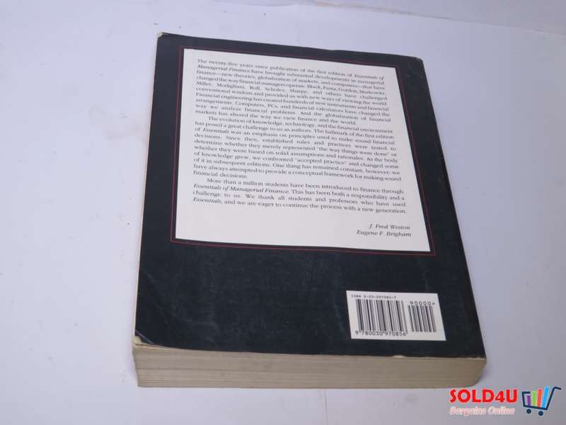 Essentials of managerial finance - J.Fred Weston , Eugene F.Brigham