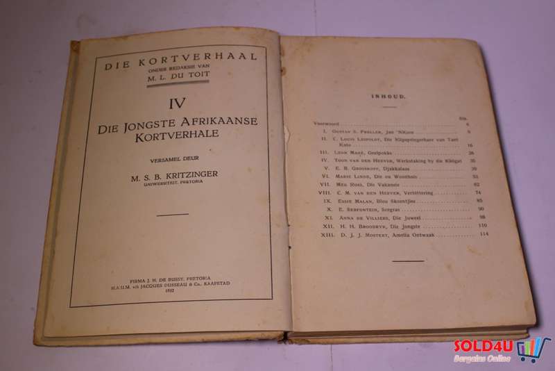 Die Jongste Afrikaanse kortverhale - M.S.B. Kritzinger