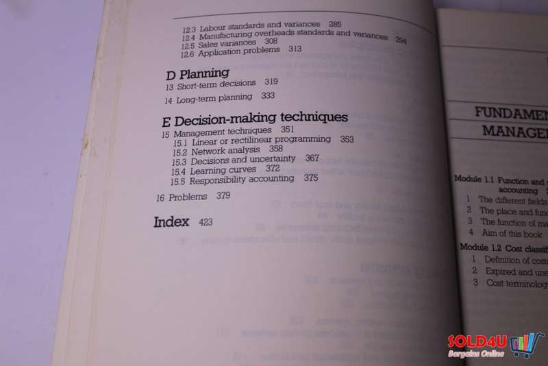 Fundamentals of Cost and Management Accounting - MA Faul, PC Du Plessis & SJ Van Vuuren