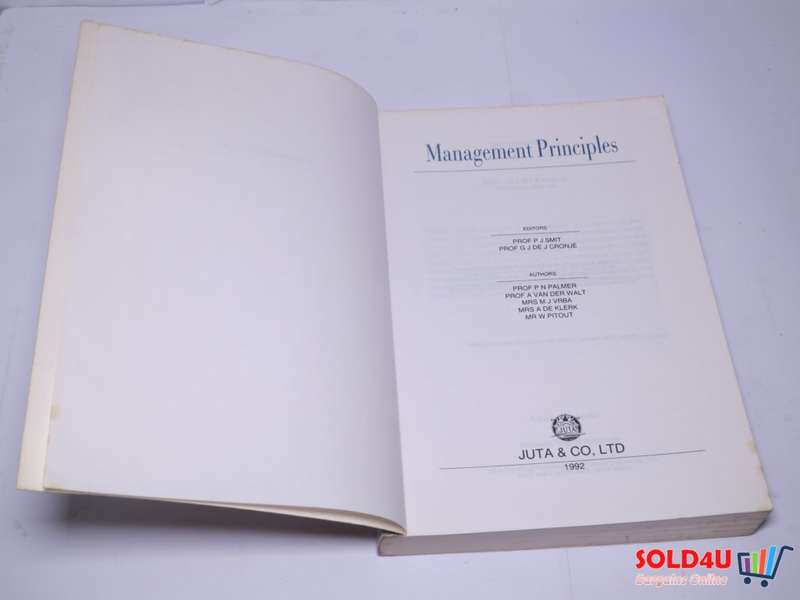 Management Principles - A Contemporary South African Edition - PJ Smit & GJ de J Cronje