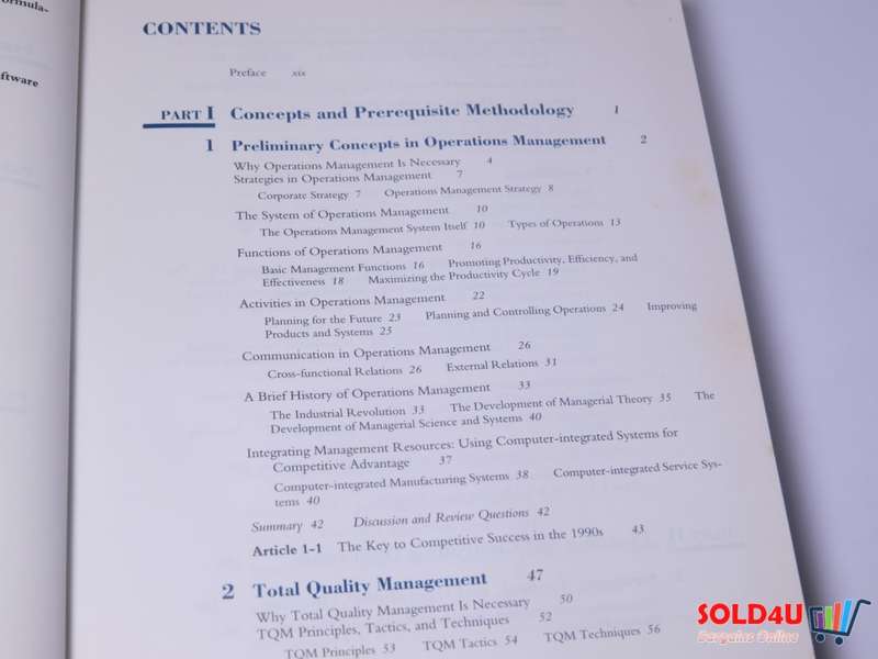 Operations Management - Sang M. Lee & Marc J. Schniederjans