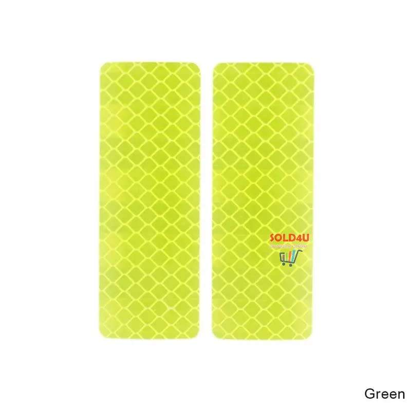 10Pcs Car Reflective Sticker, Traffic Safety Night Warning Car Reflective Strip Tape  (GREEN)