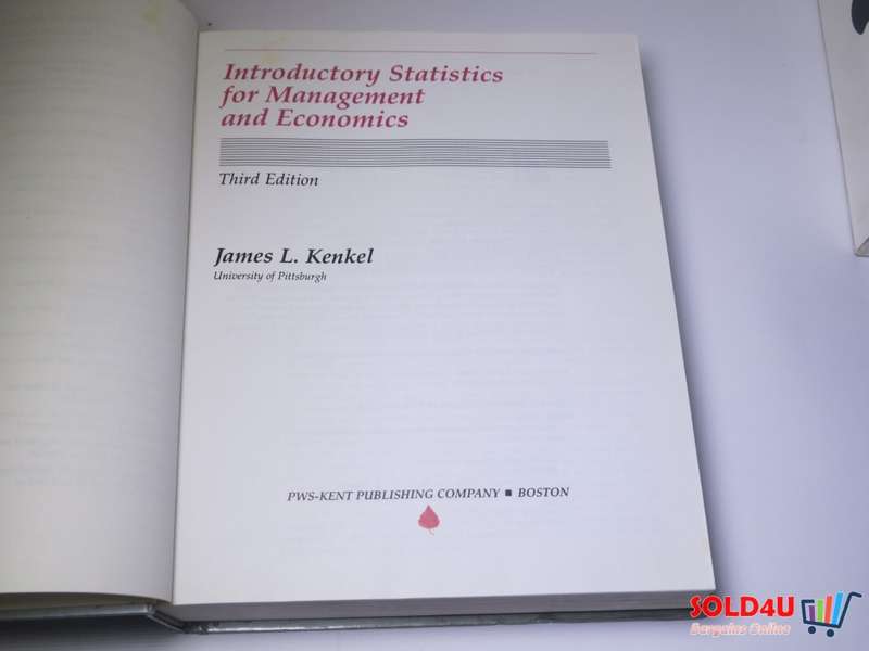 Introductory Statistics for Management and Economics 3rd Edition - James L.Kenkel