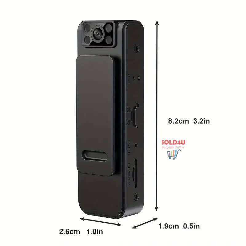 Body Camera with 1080P HD Recording Night Vision Function, Wearable Camera, body-worn camera