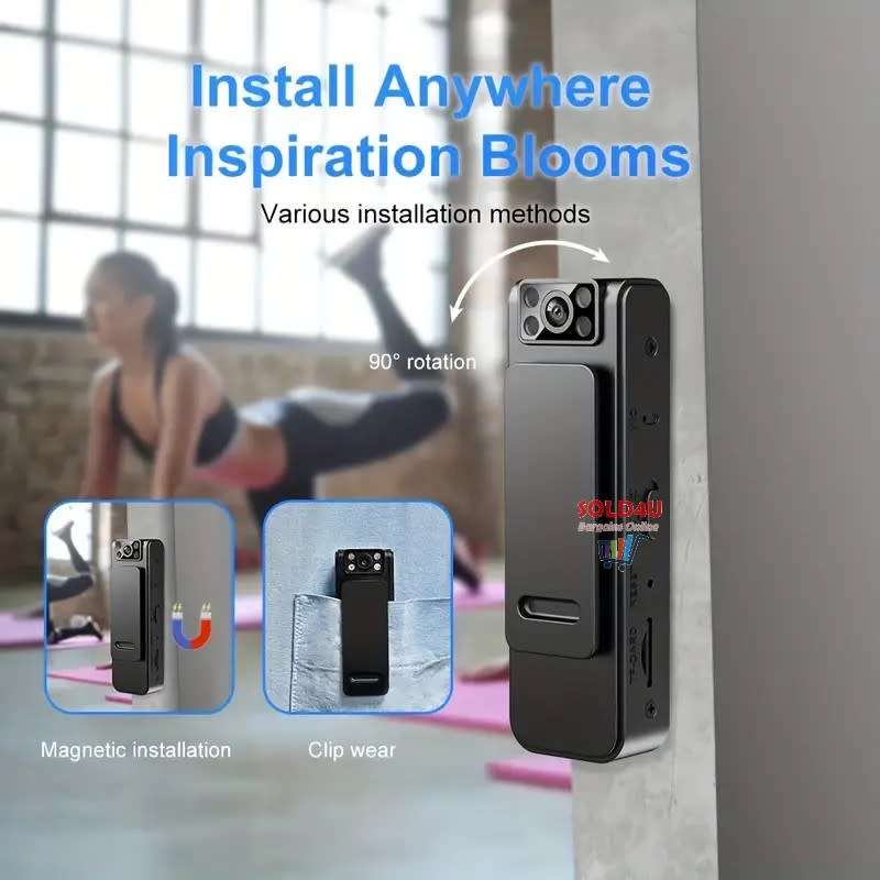 Body Camera with 1080P HD Recording Night Vision Function, Wearable Camera, body-worn camera