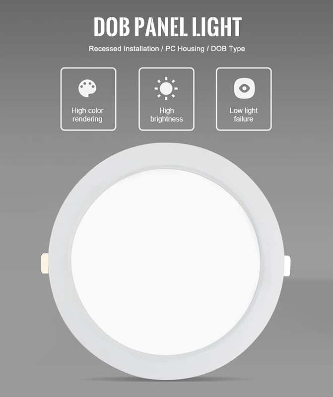 1 Pack - 12W LED Round Panel Ceiling Lamp Down Light Energy Saving Slim Line- with 220V LED Driver