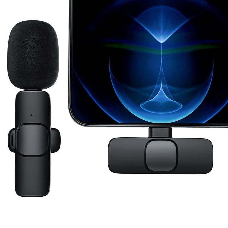 Wireless Lavalier Microphone - Compatible with Type C Lapel Wireless Microphone