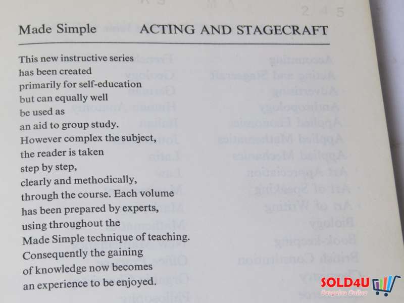 Acting and Stagecraft - Made Simple - Derek Bowskill