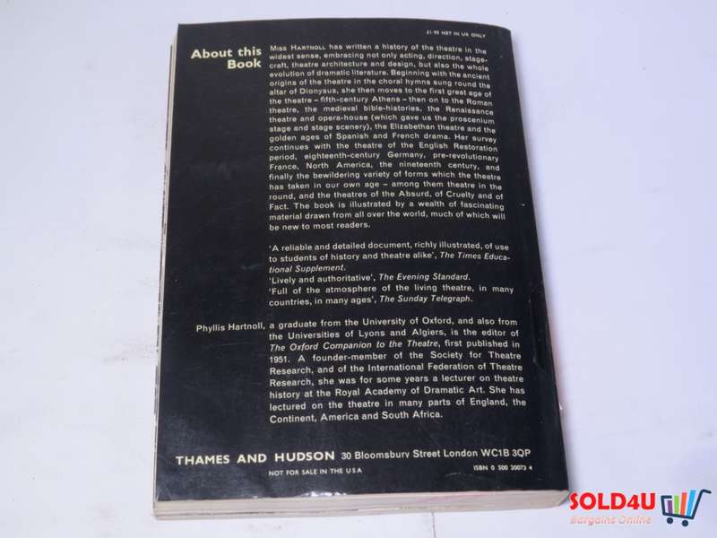 A Concise History of the Theatre - 262 Plates , 34 in Color - Phyllis Hartnoll