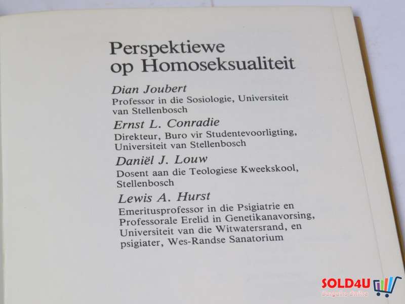 Perspektiewe op Homoseksualiteit - Joubert - Conradie - Louw -Hurst