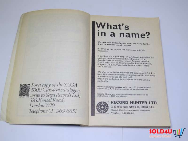 Gramophone September 1973  Classical Record Catalogue Stanley Day
