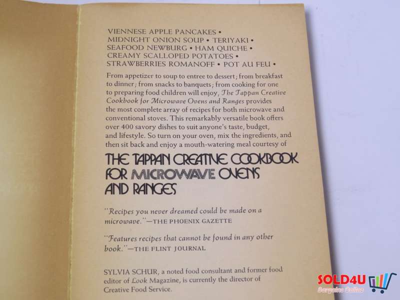 The Tappan  Creative Cookbook for Microwave Ovens and Ranges - Sylvia Schur