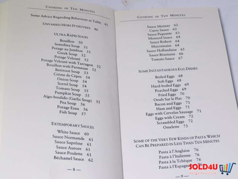 Cooking in Ten Minutes - Edouard De Pomiane