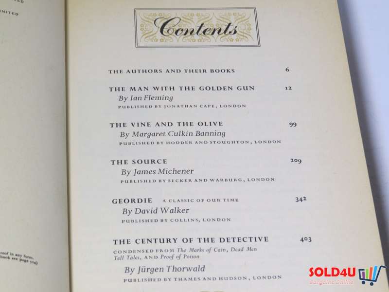 Reader`s Digest Condensed Books De Luxe Edition, The Man with The Golden Gun, The Vine and the Olive