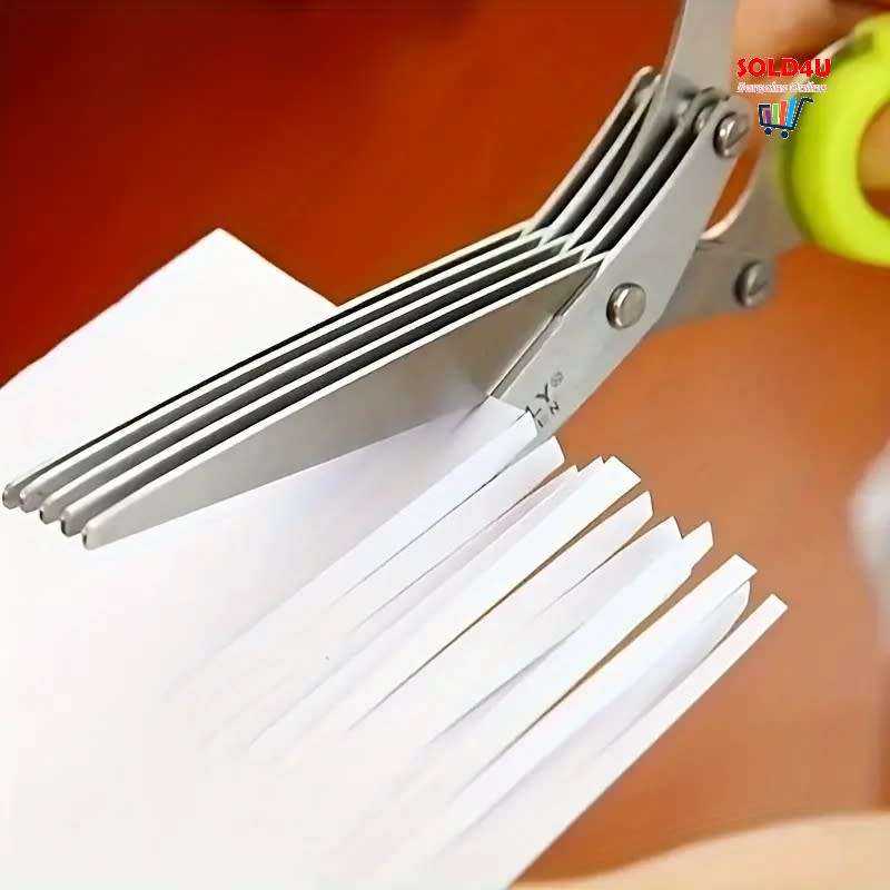 5-Layer Stainless Steel Herb Scissors Set