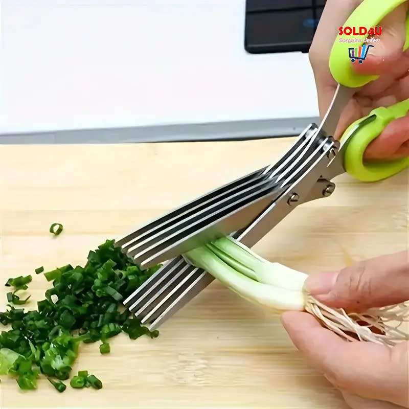 5-Layer Stainless Steel Herb Scissors Set