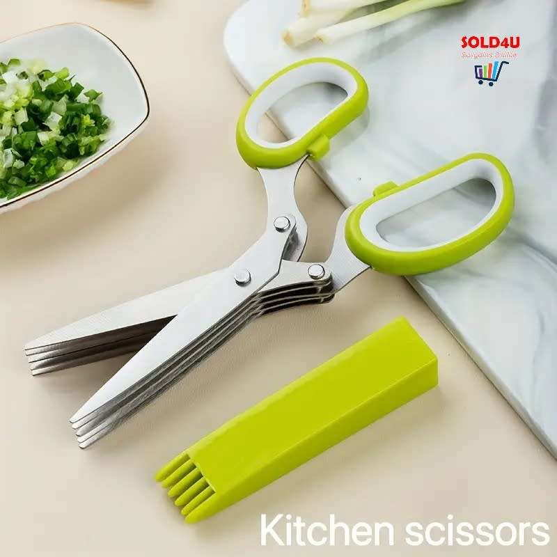 5-Layer Stainless Steel Herb Scissors Set