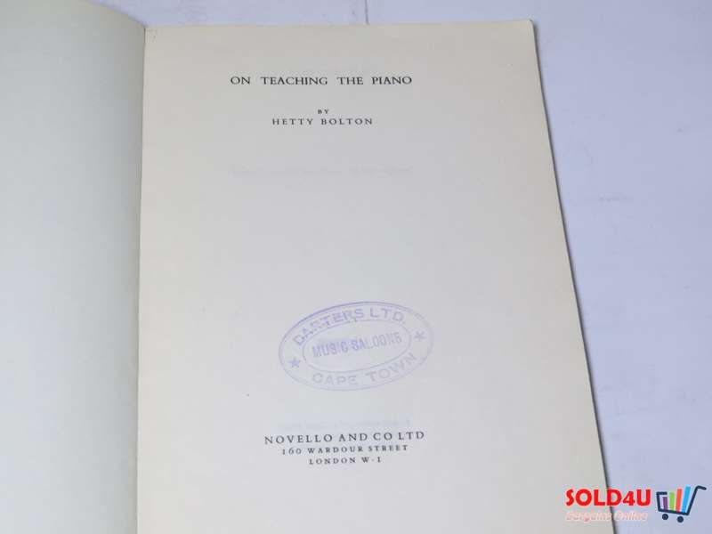 On Teaching the Piano by Hetty Bolton