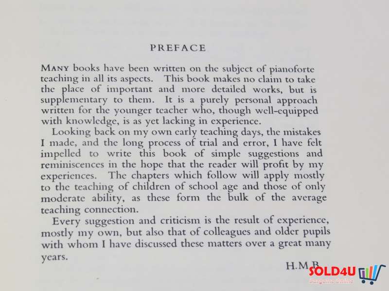 On Teaching the Piano by Hetty Bolton