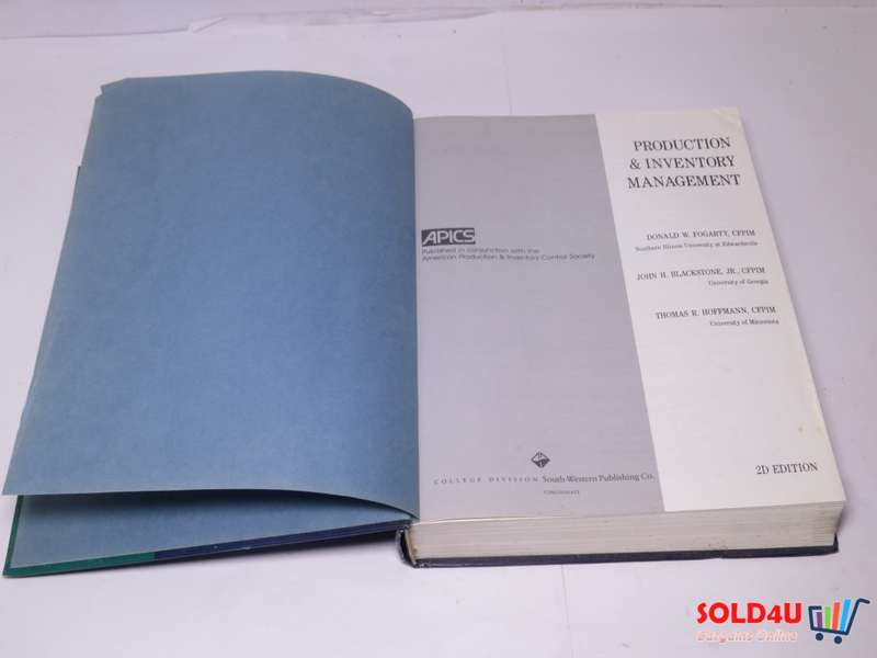 Production & Inventory Management - Fogarty , Blackstone & Hoffmann - 2D Edition