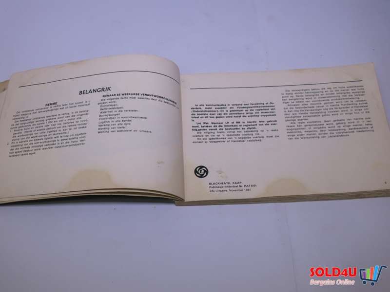 Rover 3500 & 2600 - Owners Handbook - 1981
