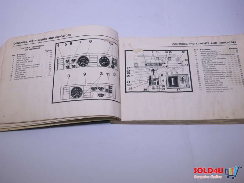 Rover 3500 & 2600 - Owners Handbook - 1981