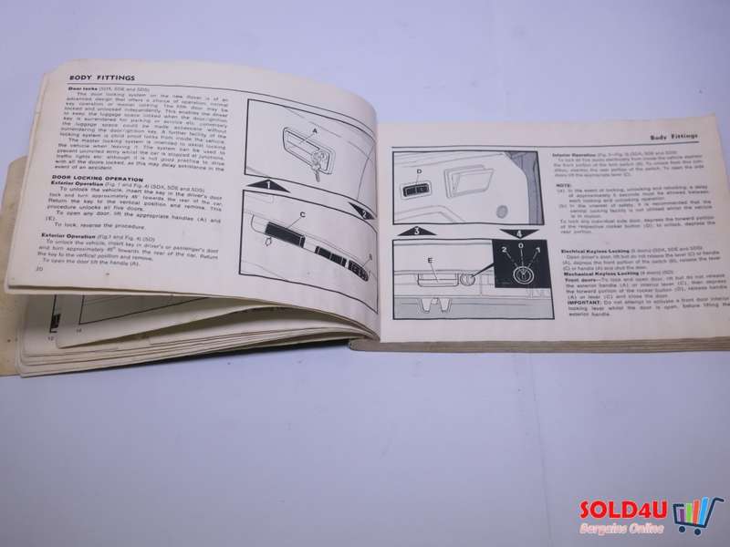 Rover 3500 & 2600 - Owners Handbook - 1981