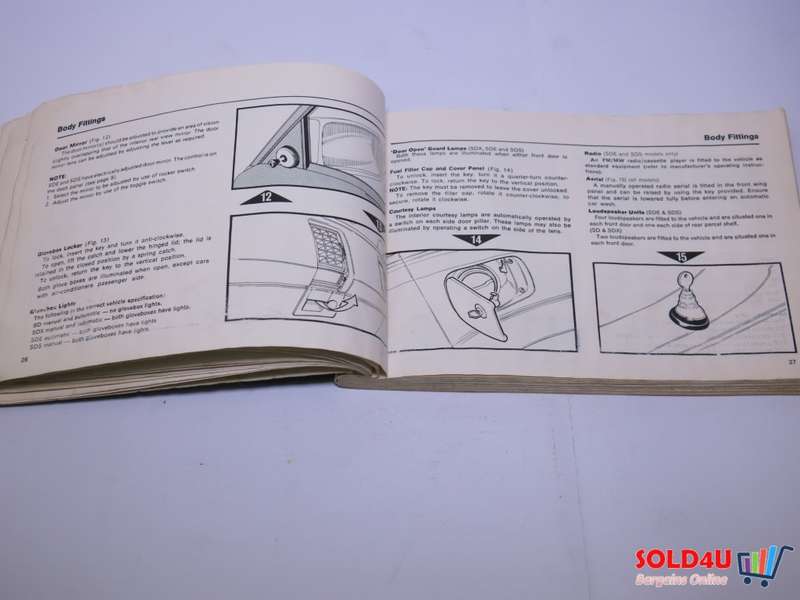 Rover 3500 & 2600 - Owners Handbook - 1981